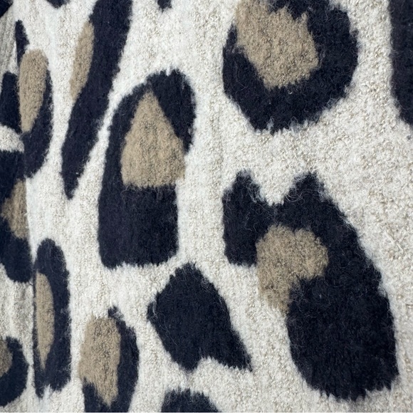 Rag supply cheetah print sweater pull over turtle neck animal print furry fuzzy - Picture 7 of 11